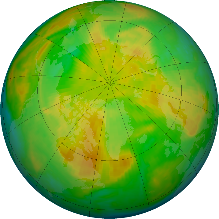 Arctic ozone map for 28 May 1997